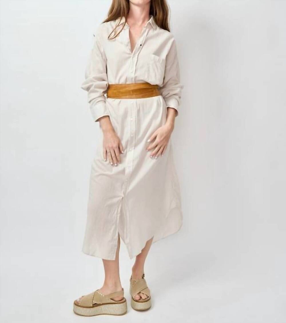 NEW FRANK & EILEEN megan shirt dress in sand